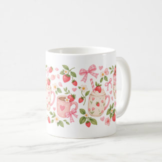 Mug Thé à la Fête des Fleurs de Fraisier
