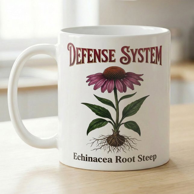 Mug Thé à la racine d'Echinacea - Impression botanique (Créateur téléchargé)
