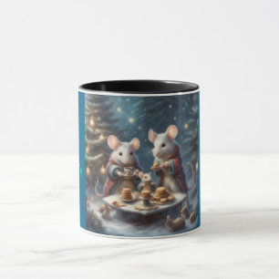 Mug Thé à la souris fantaisiste à Noël