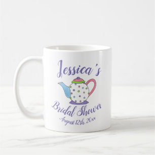 Mug Thé à la théière à pois après-midi Fête de mariage