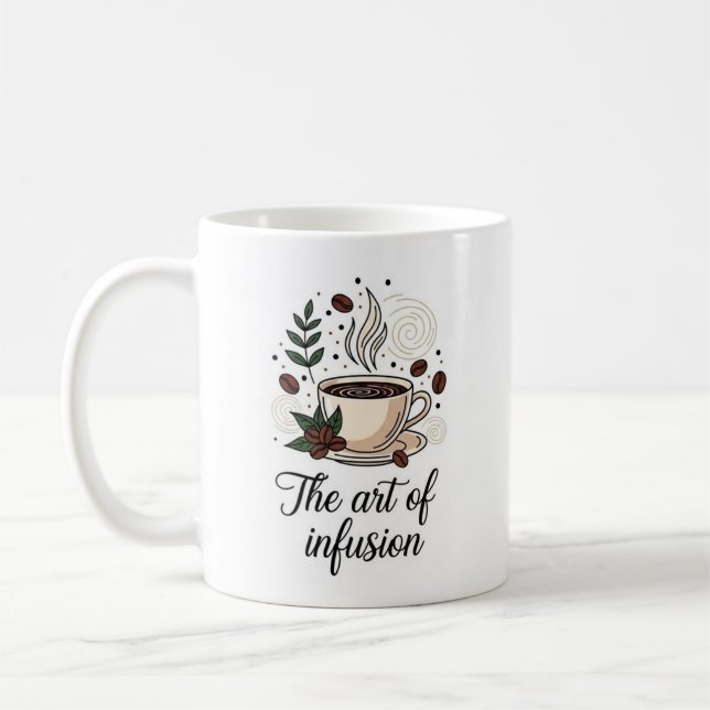 Mug The Art of Infusion - Elegant Coffee Illustration (Gauche)