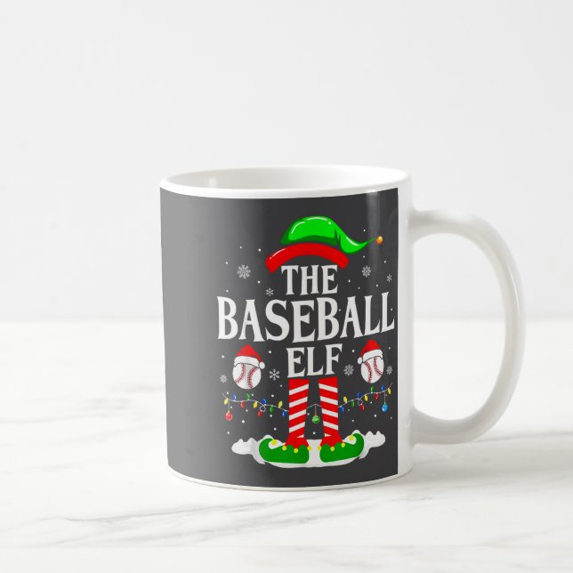 Mug The Baseball Elf Funny Christmas Srt Lovers Xmas E (Droite)