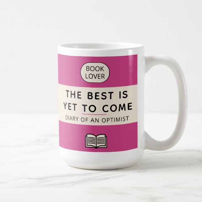 Mug The Best Is Yet To Come Retro Paperback Cover Pink (Droite)