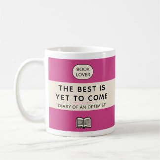 Mug The Best Is Yet To Come Retro Paperback Cover Pink