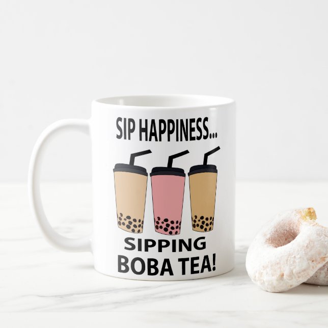 Mug Thé Boba Thé aux bulles  (Avec donut)