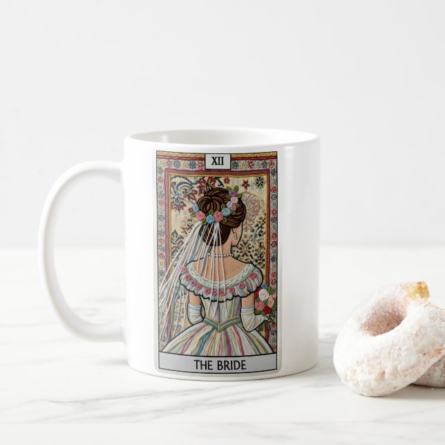 Mug The Bride Tarot Card, Vintage, Yarn art  (Avec donut)