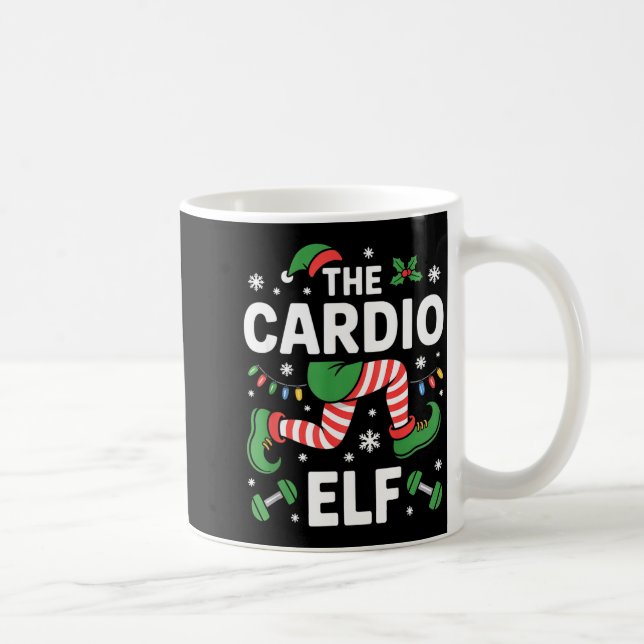 Mug The Cardio Elf Funny Fitness Christmas Gym Workout (Droite)
