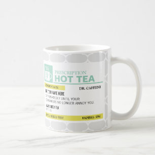 Mug Thé chaud de prescription drôle avec le monogram