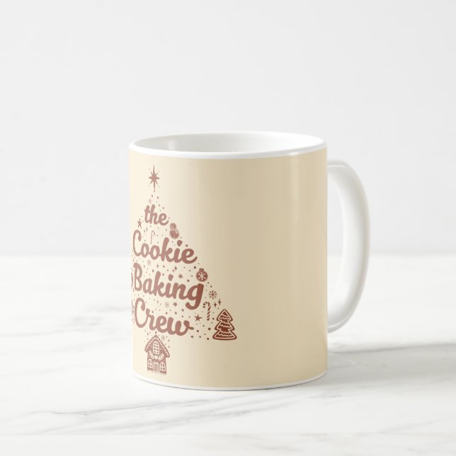 Mug The Cookie Baking Crew Christmas Tree Design (Devant droit)
