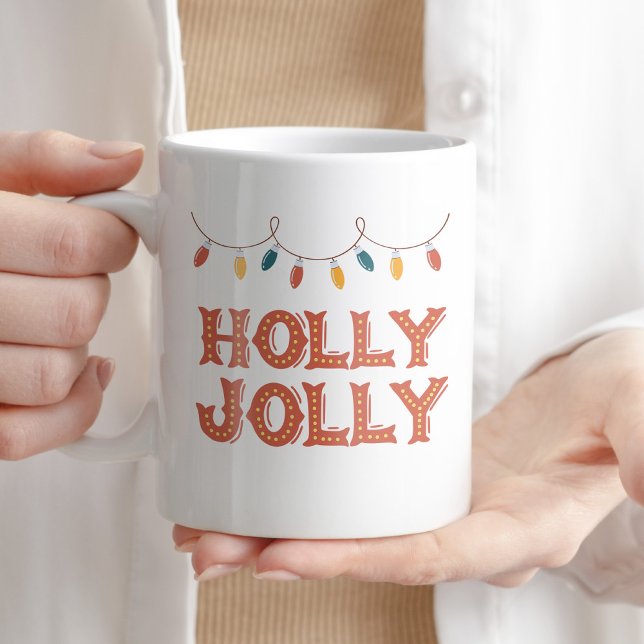 Mug Thé de café Holly Jolly Noël hiver Noël Noël Noël (Créateur téléchargé)