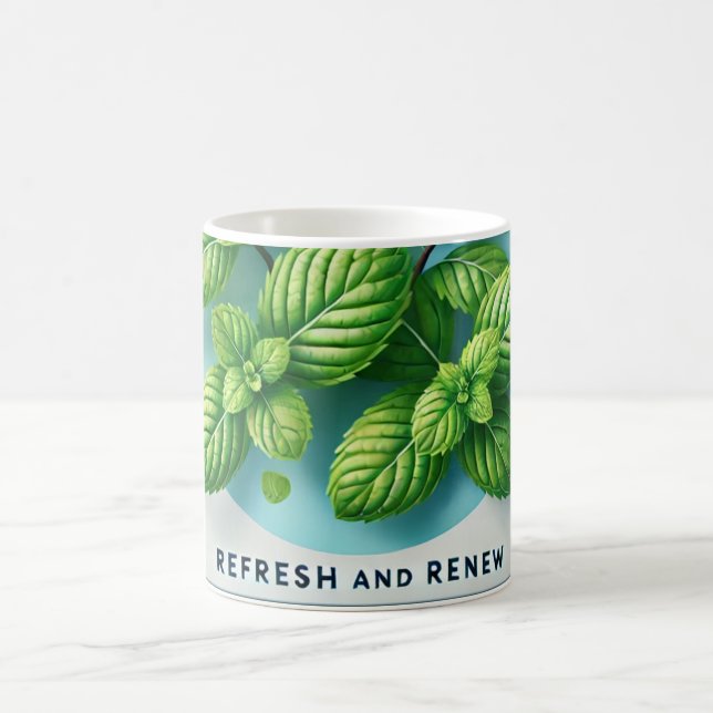 Mug Thé de menthe poivrée Design art AI (Centre)