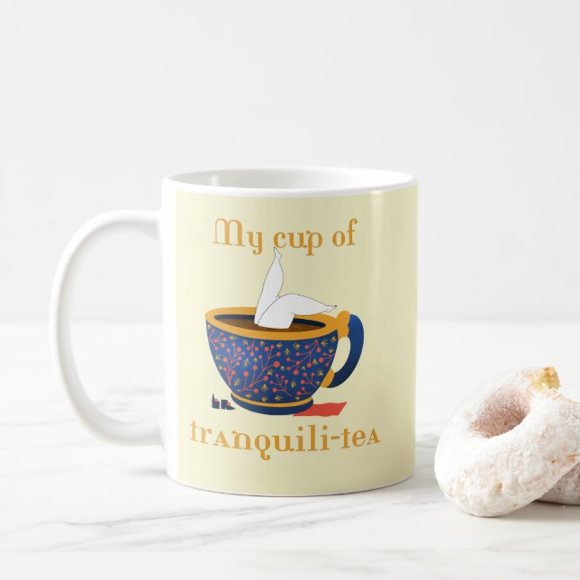 Mug Thé drôle mignon  (Avec donut)