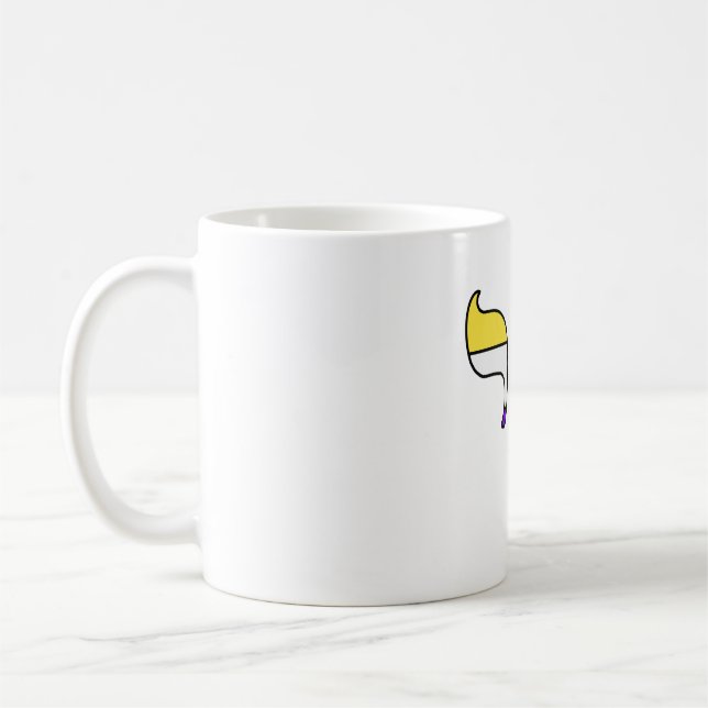 Mug Thé du drapeau de fierté non binaire (Gauche)