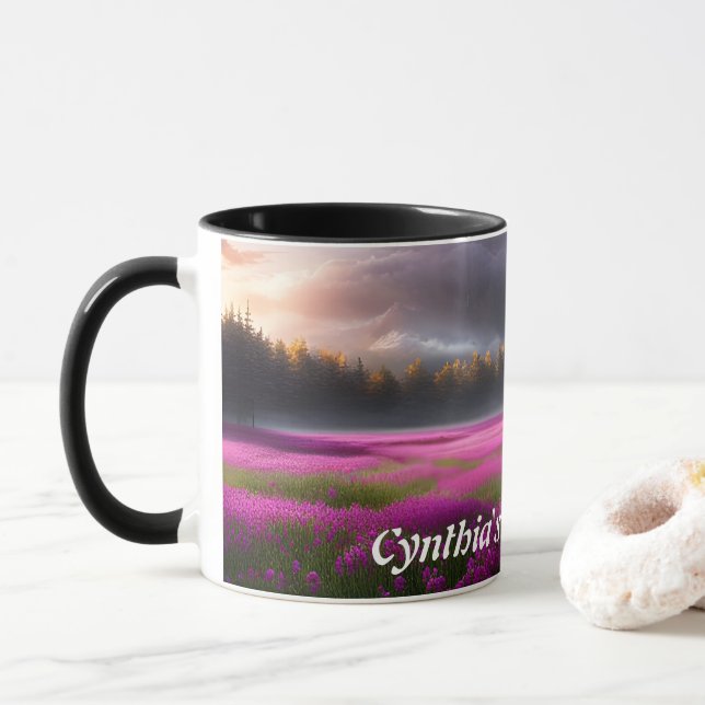 Mug Thé du matin de Cynthia personnalisable (Avec donut)