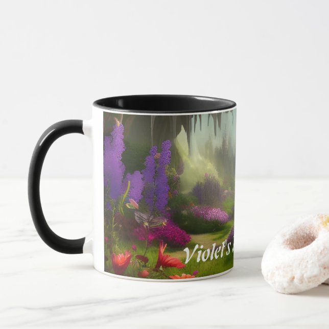 Mug Thé du matin de Violet personnalisable (Avec donut)
