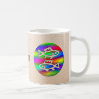 Mug Thé en céramique de poissons d'arc-en-ciel de