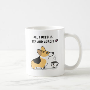 Mug Thé et Corgis [tricolores]