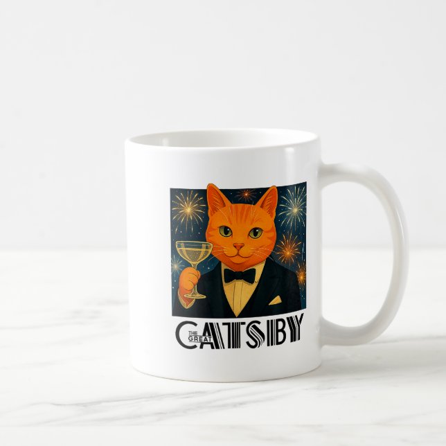 Mug The Great Catsby – Funny Retro Cat Parody  (Droite)