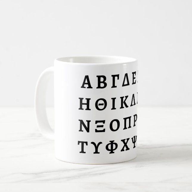 Mug The Greek Alphabet (Devant gauche)