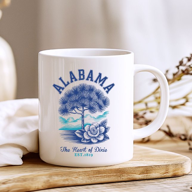 Mug The Heart of Dixie – Alabama Floral and Tree  (Créateur téléchargé)