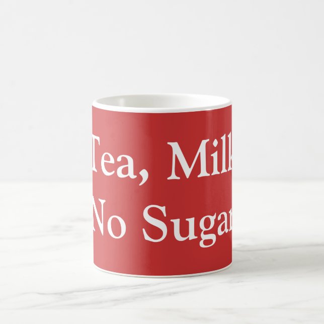 Mug Thé, lait, aucun sucre (Centre)