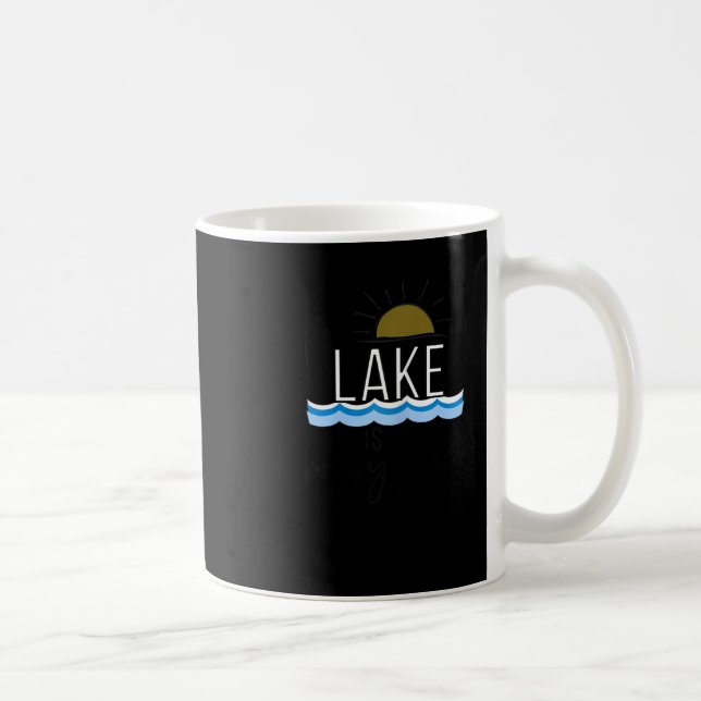 Mug The Lake Is My Happy Place Boating Gift  (Droite)