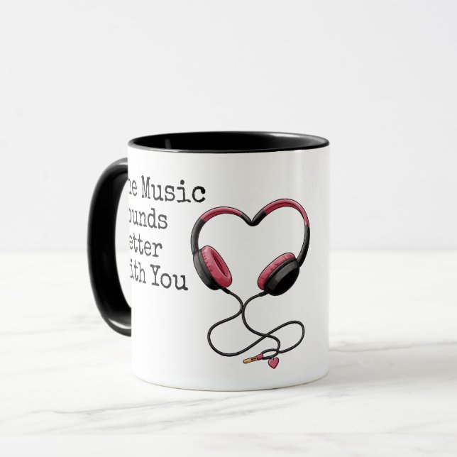 Mug The Music Sounds Better With You Cute Love Couple (Devant gauche)