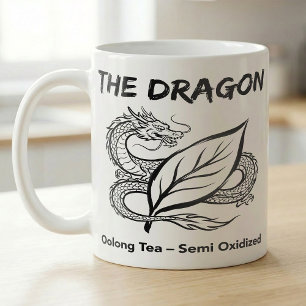 Mug Thé Oolong Dragon Zen Dessin au trait