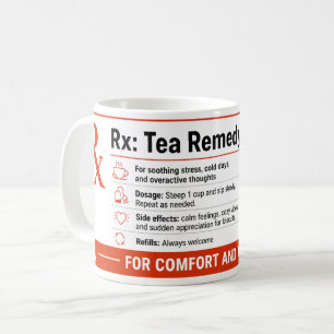 Mug Thé Rx de prescription de caféine drôle