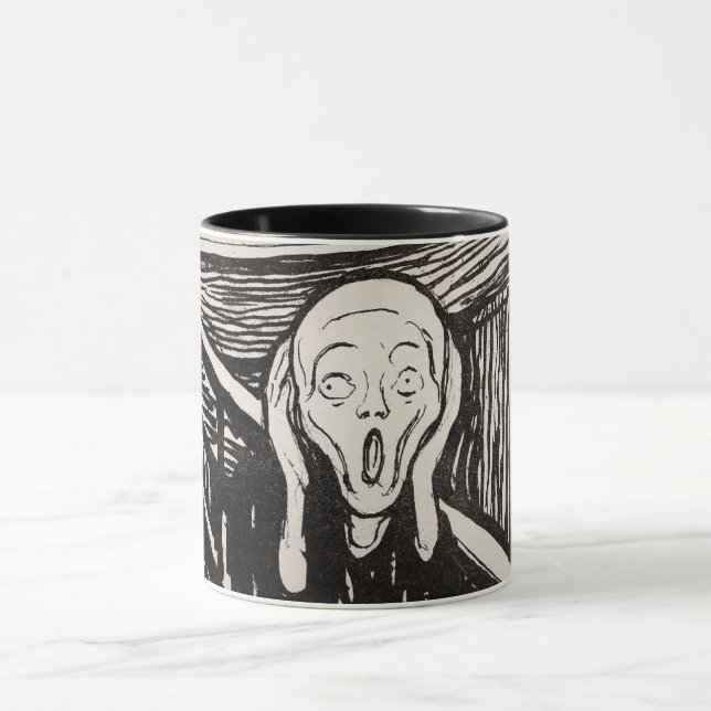 Mug The Scream (1895) Edvard Munch Woodcut Art (Centre)