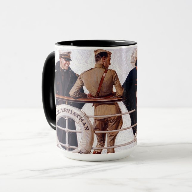 Mug The SS Leviathan, 1918 par J. C. Leyendecker (Devant gauche)