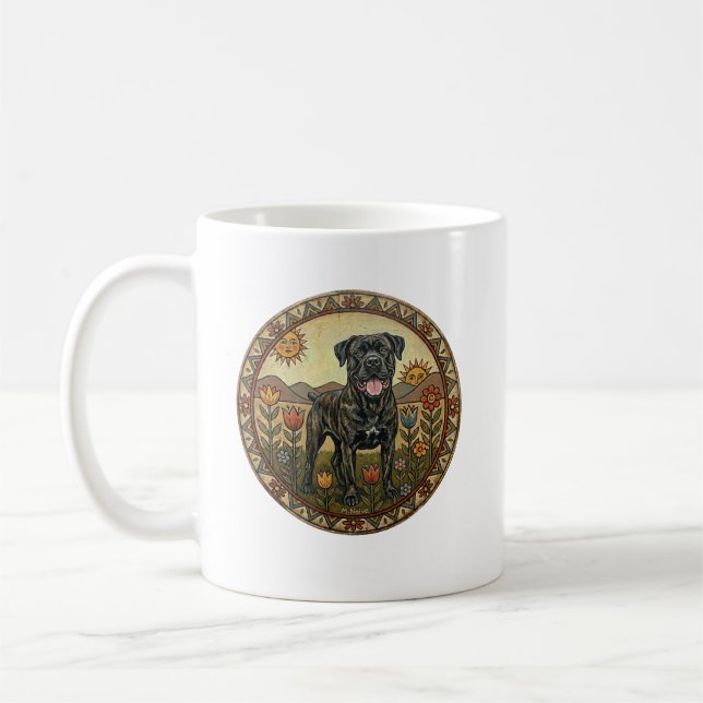 Mug The Starry Mastiff: Naive Art Cane Corso (Gauche)