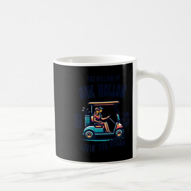 Mug The Village Of Oak Hollow Golf Cart Design  (Droite)