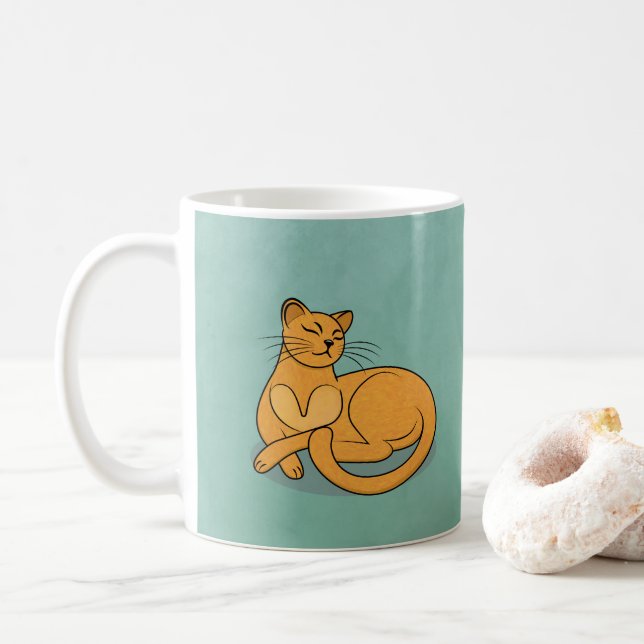Mug The Yellow Cat (Avec donut)