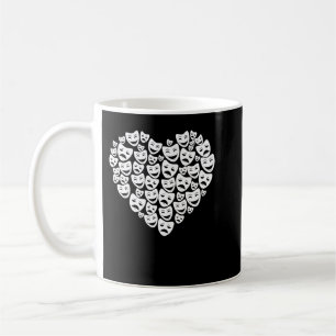 Mug Théâtre dramatique Masque Lover Heart Acteur cadea
