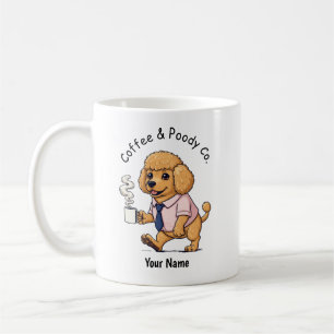 Mug Théière drôle de jouet de caniche en costume d'aff