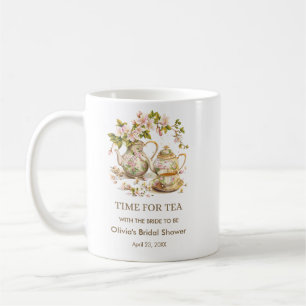 Mug Théière florale Moment du thé Enterrement de vie d
