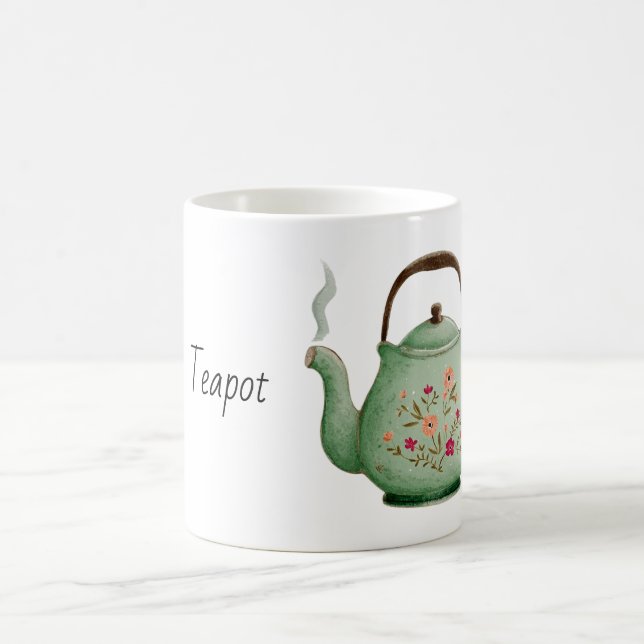 Mug Théière florale verte (Centre)