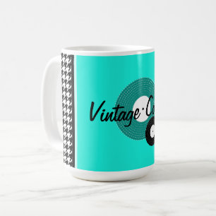 Mug Thème années 50 turquoise, noir et blanc