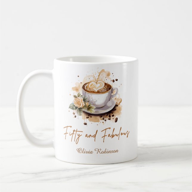 Mug Thème Café Cinquante et Fantastique 50e Anniversai (Gauche)