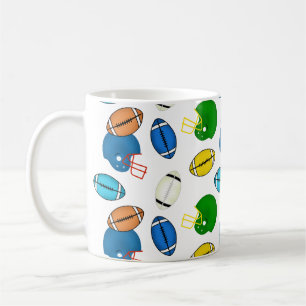 Mug Thème de ballons de football et de casques