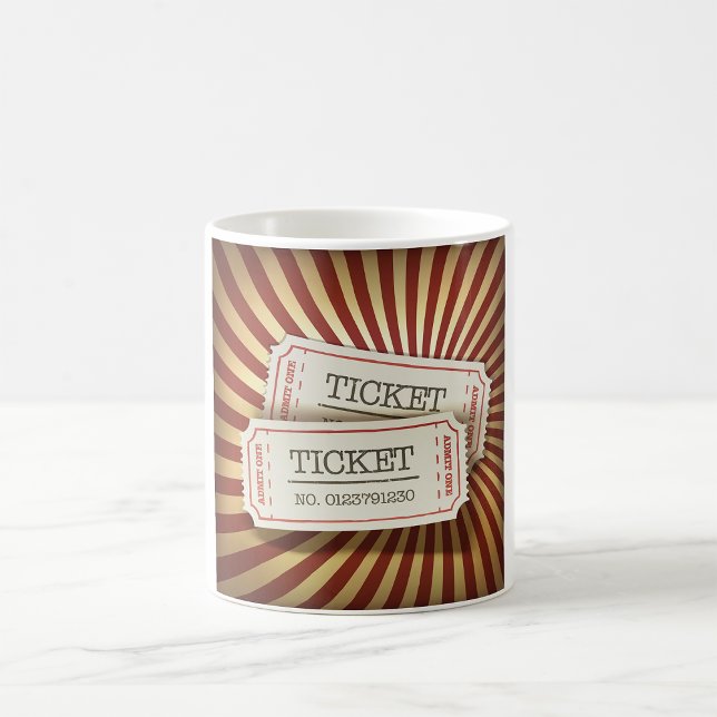 Mug Thème de carnaval de talon de billet à l'ancienne (Créateur téléchargé)