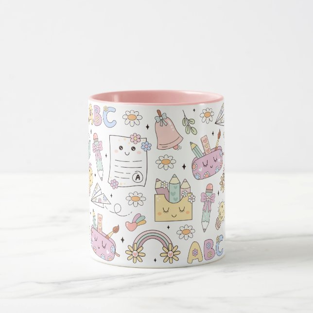 Mug Thème de conception d'école Groovy (Centre)
