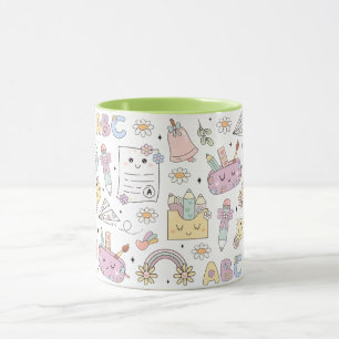 Mug Thème de conception d'école Groovy