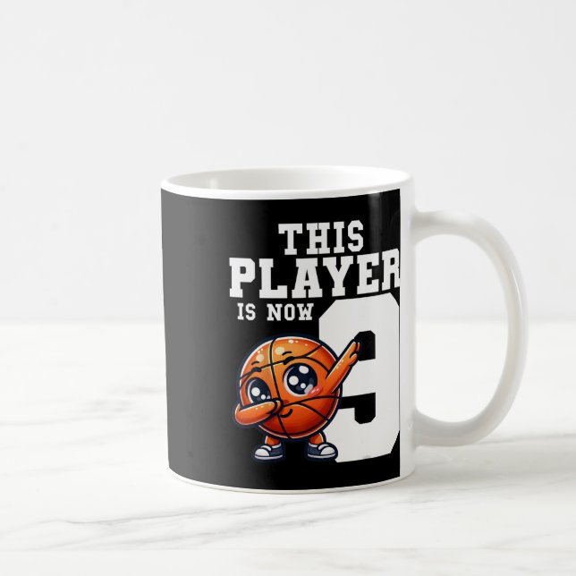 Mug Thème de fête d'anniversaire de 9 ans Dabbing Sket (Droite)