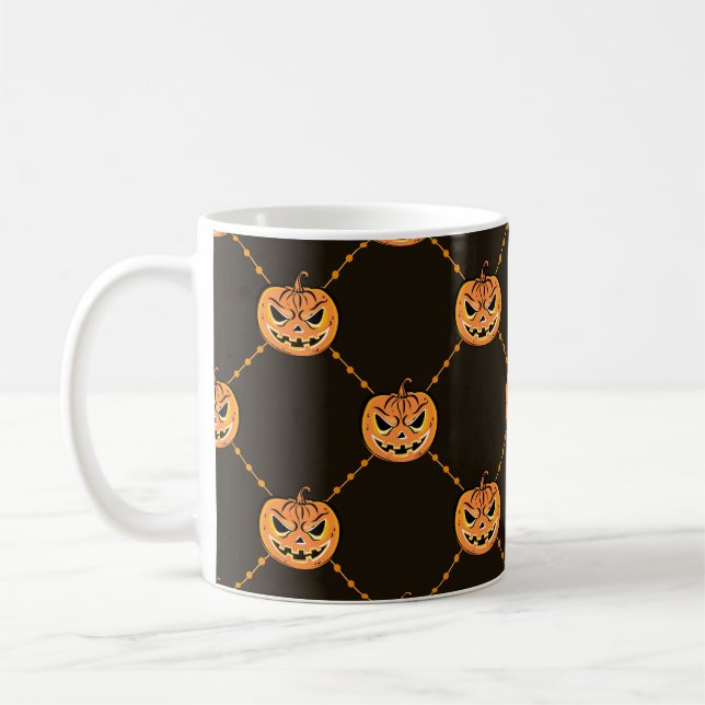 Mug Thème de la fête d'Halloween citrouille. (Gauche)