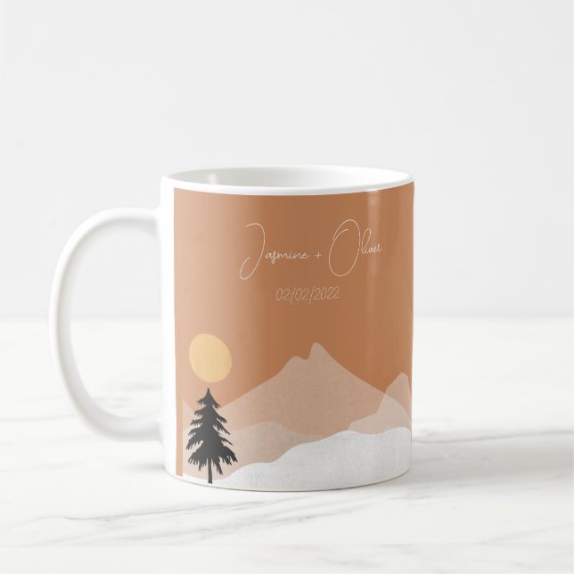 Mug Thème de mariage désert en terre cuite  (Gauche)