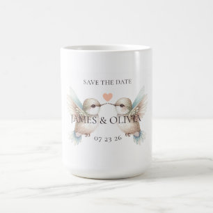 Mug Thème de mariage personnalisé Romance Colibri