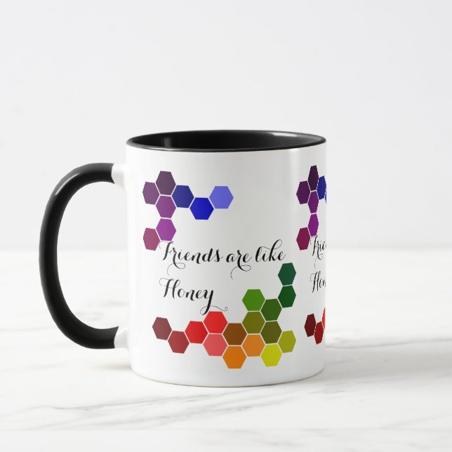 Mug Thème de miel avec des mots positifs (Gauche)