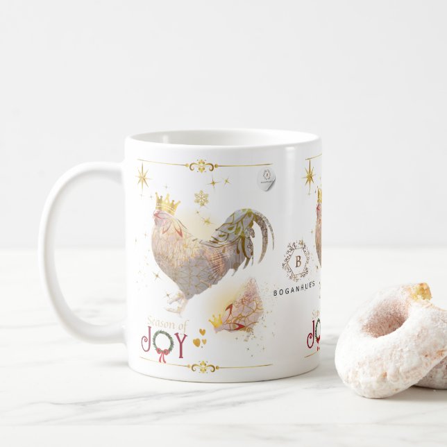 Mug Thème de Noël Boganhues impression  (Avec donut)